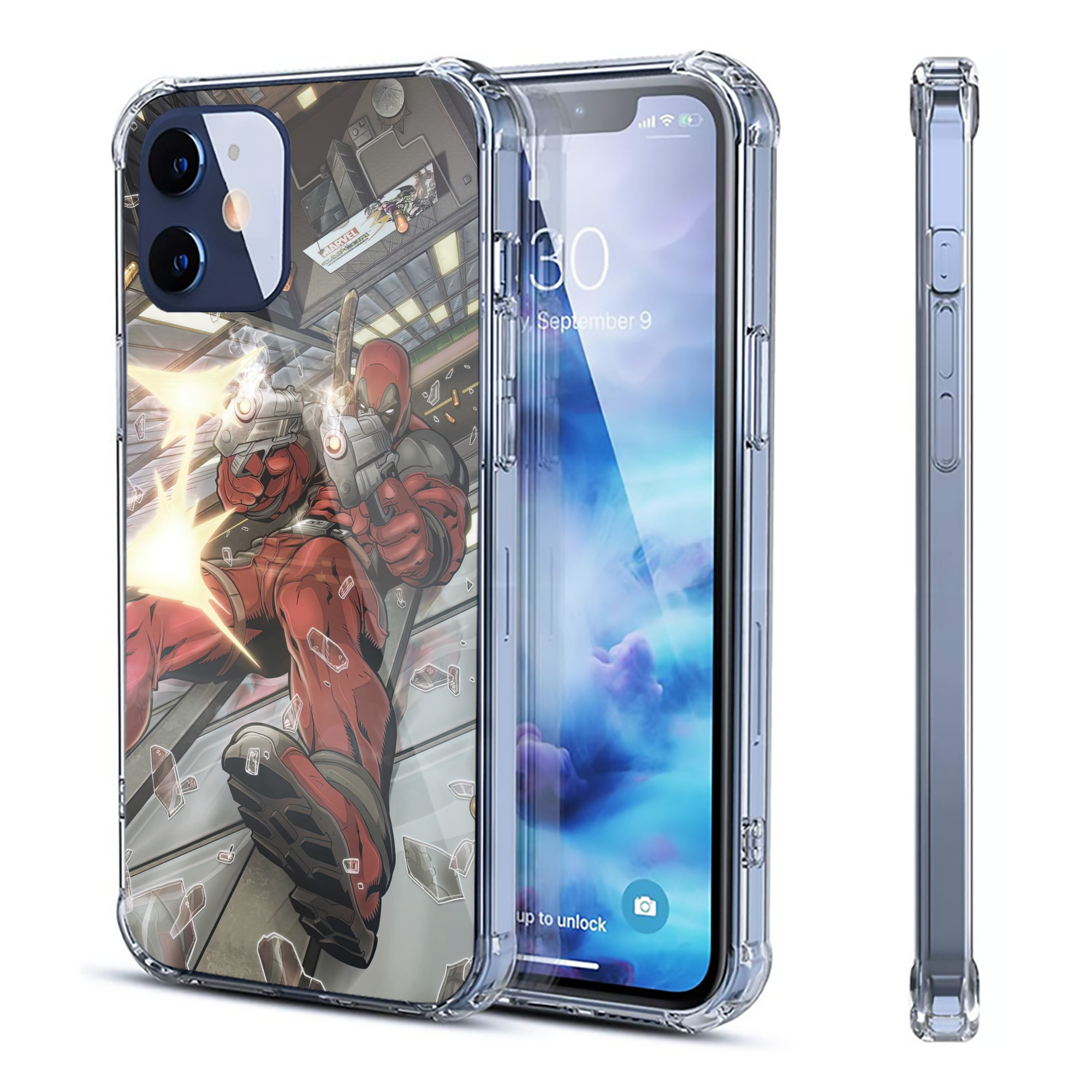 （画像用） Deadpool デッドプール 【iPhone 12シリーズ対応】透明スマホケース（クリアソフトケース）